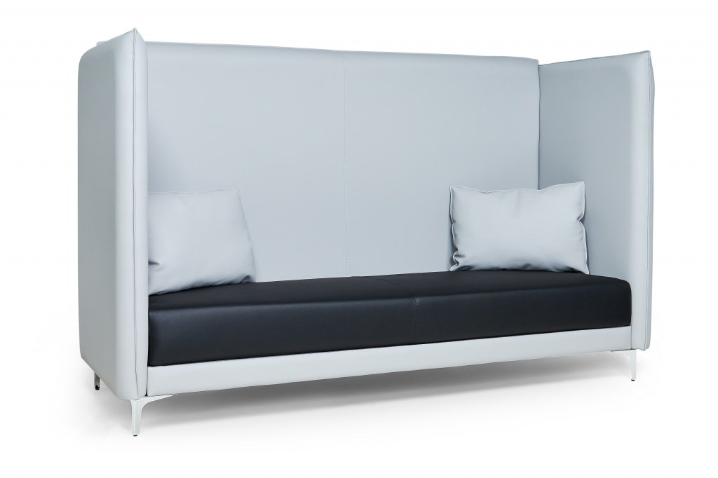 Офисный диван из кожзама Графит - вид 12