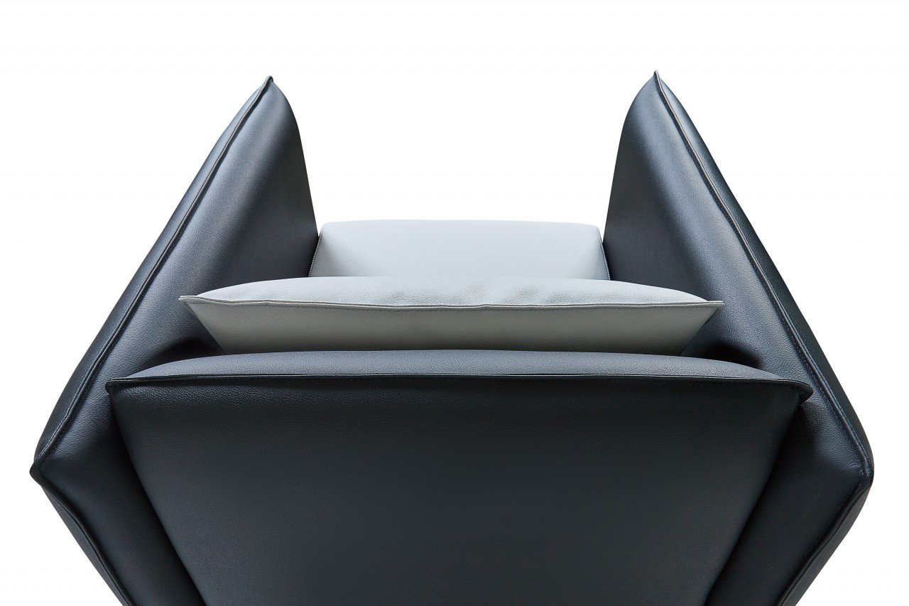 Офисный диван из кожзама Графит - вид 8