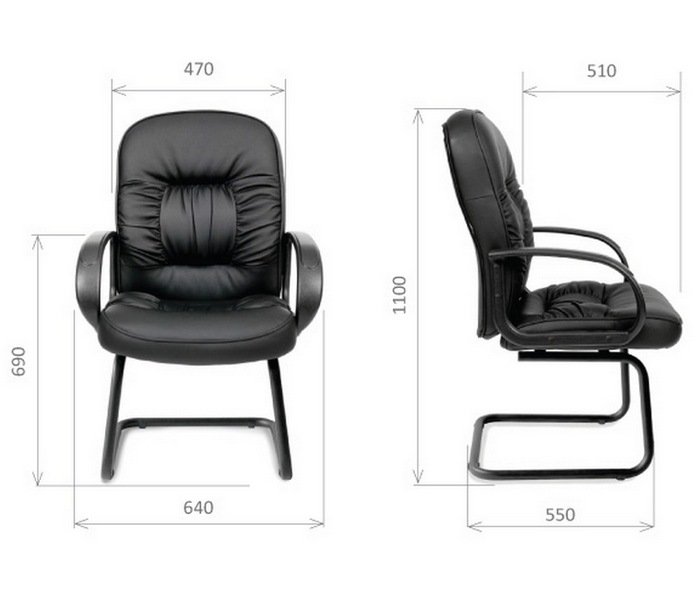 Стул офисный на полозьях CHAIRMAN 416V - вид 4